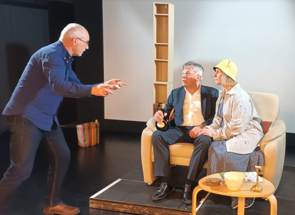 Ensemble der Niederdeutsche Bühne Sülfmeister e.V. bei den Proben, Foto: privat